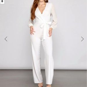 White Windsor bridal jumpsuit